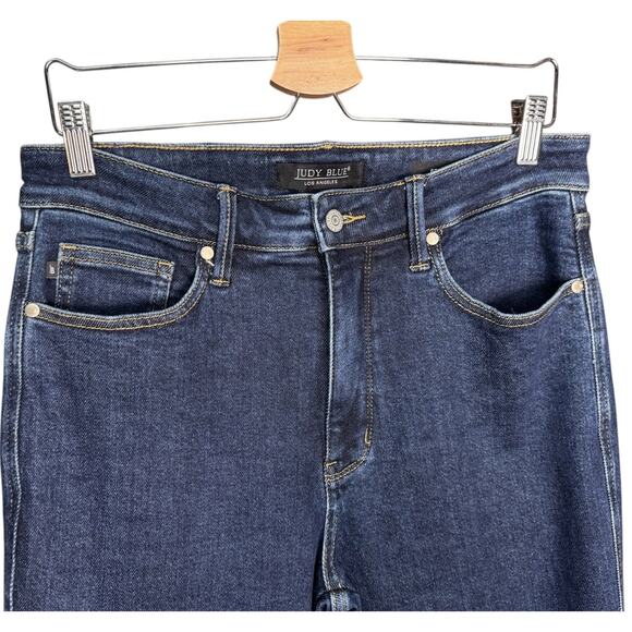 Judy Blue Womens Size 11/30 Straight Leg Dark Wash Denim Blue Jeans JB88575 - Picture 2 of 10